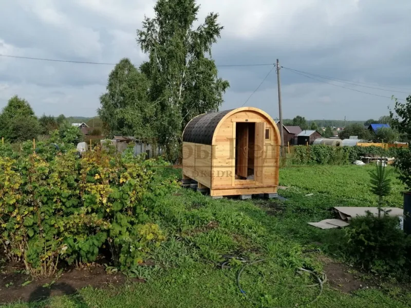 Баня-бочка буханка из кедра 3 метра