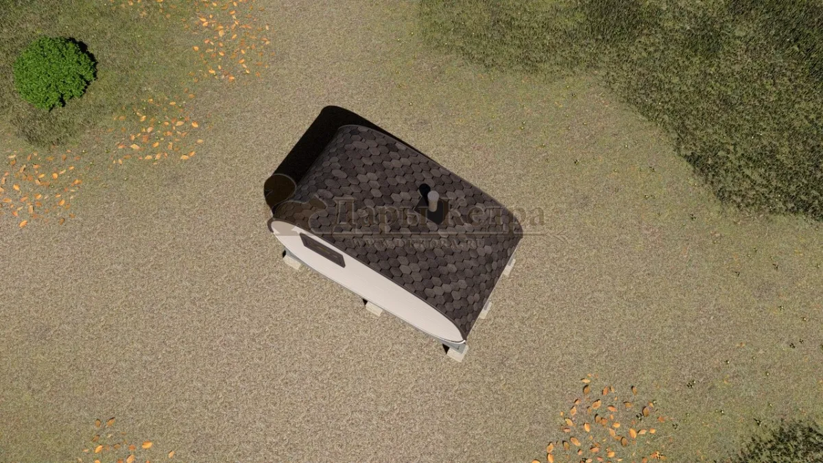 Баня-бочка «Танк» из кедра 4х2,2 метра